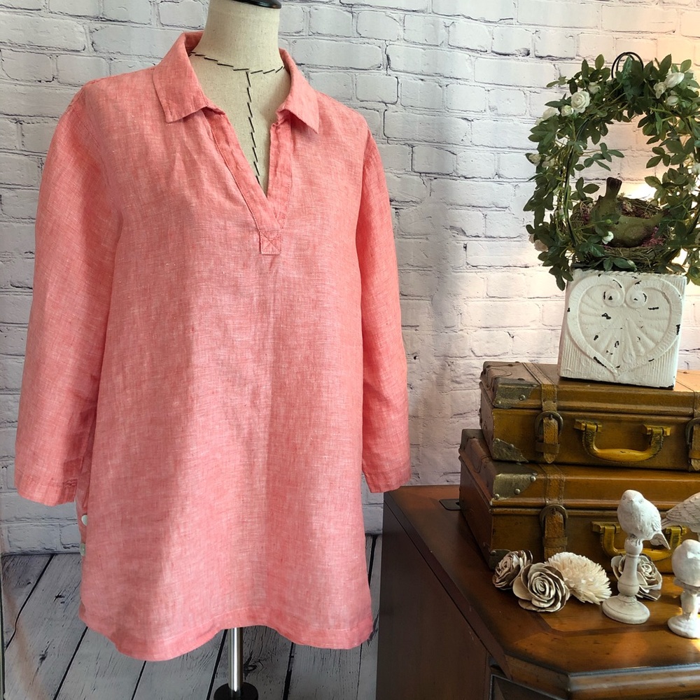 Tahari Linen Top